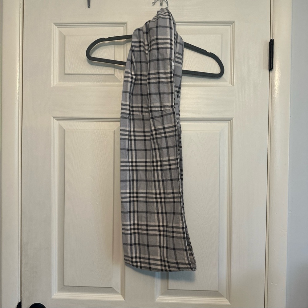 Plaid Gray Scarf Wrap